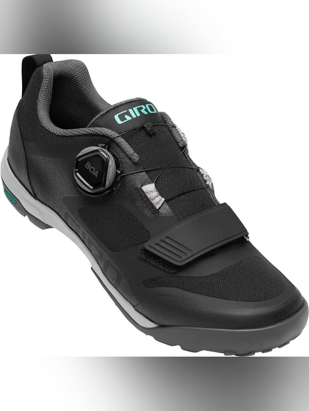 Giro Ventana Black Cycling Shoe with Teal Logo and BOA Dial
